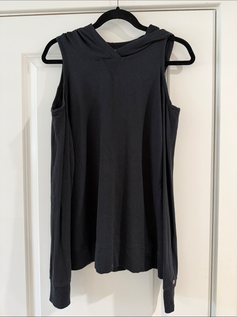CALIA by Carrie Underwood Black Hooded Pullover with cutouts at the shoulder
